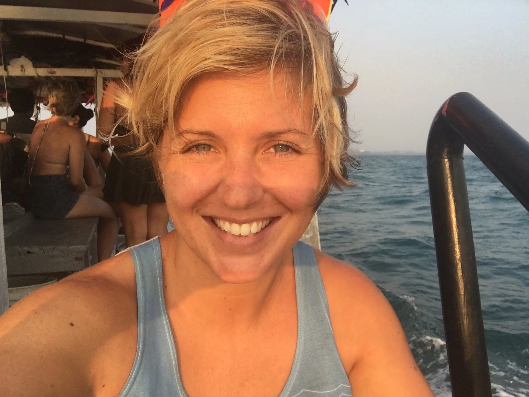 Heading back to the mainland as the sunsets as a newly certified Open Water Diver