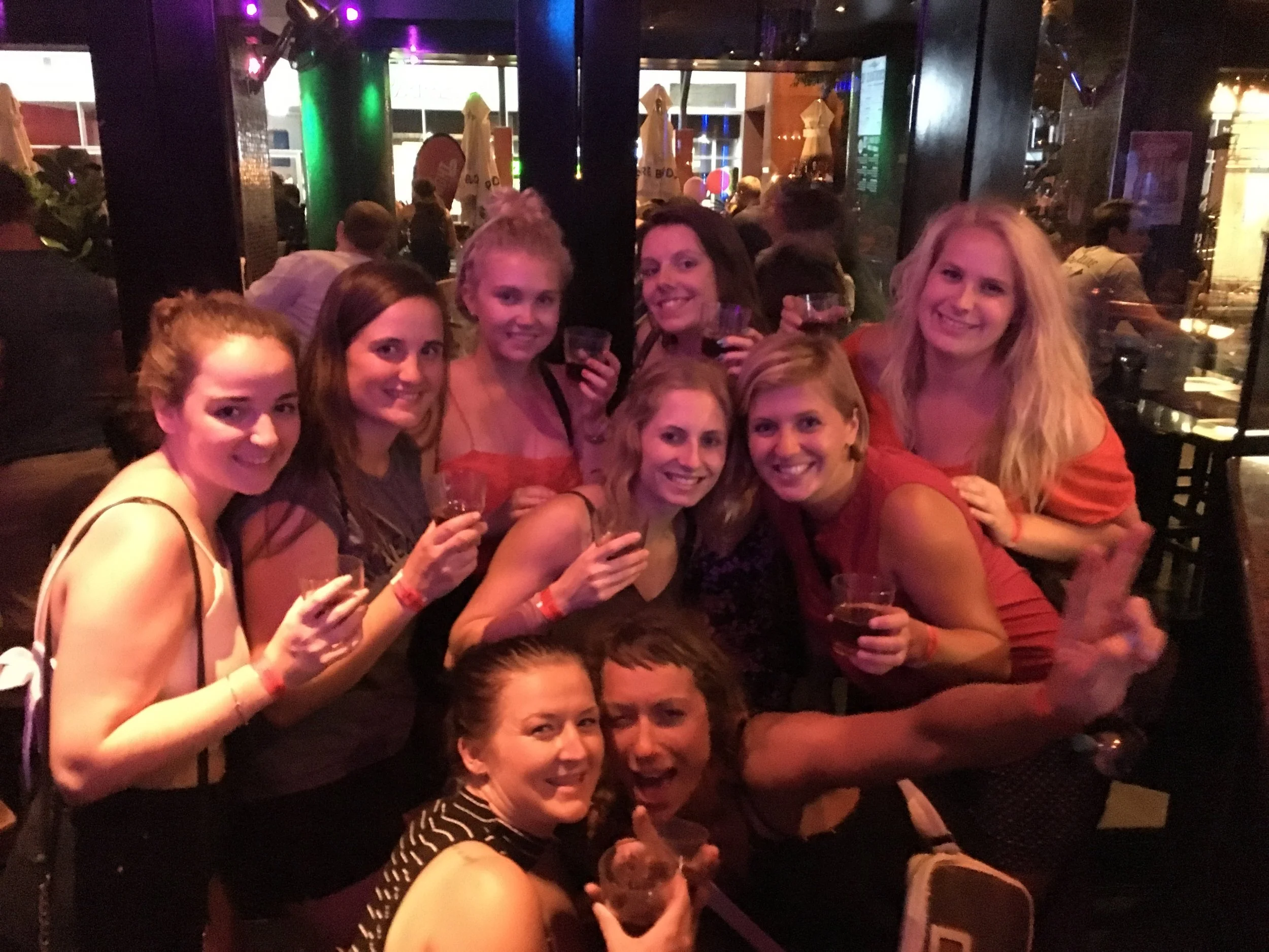 Two days later, these girls didn't want to leave and two had already missed their flights...