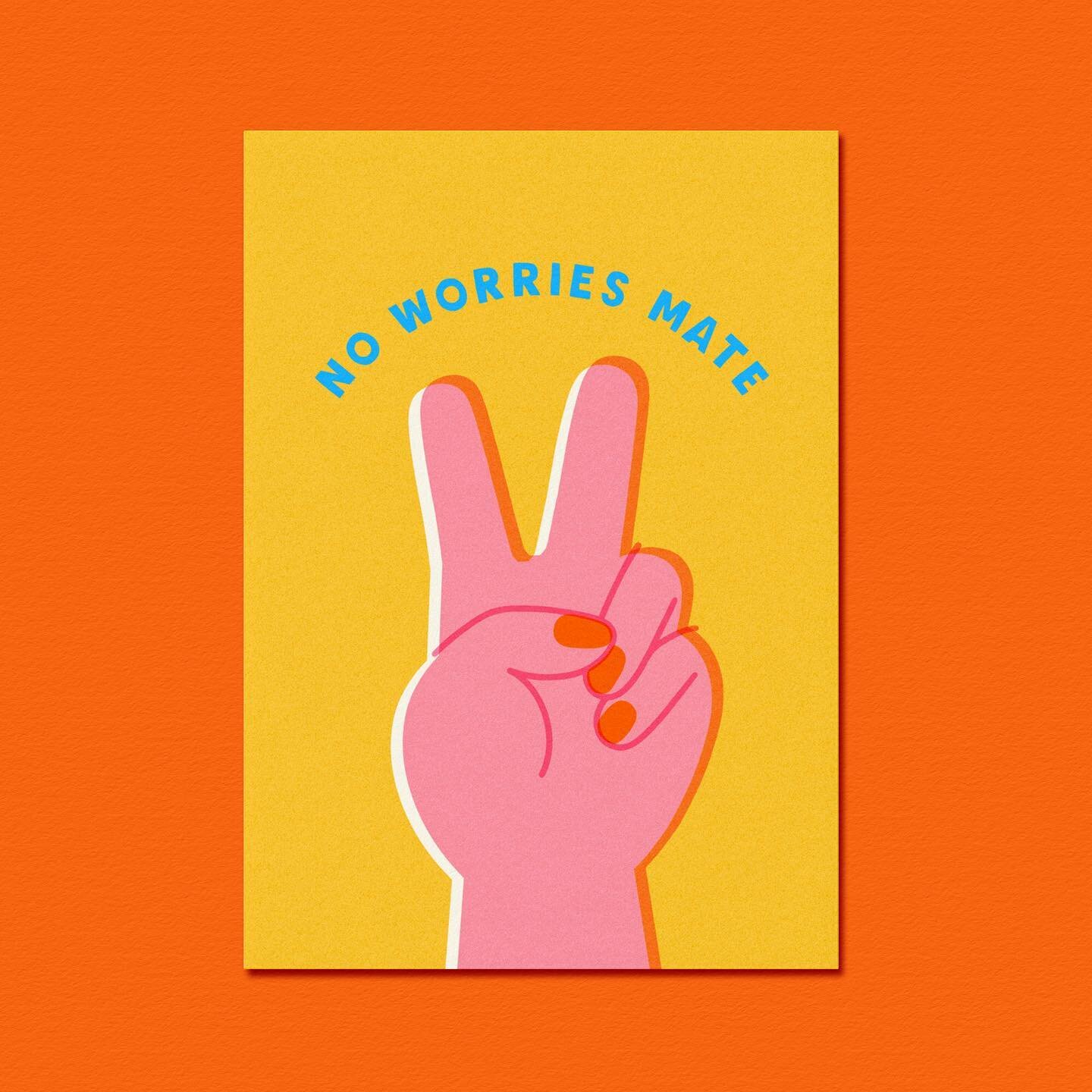 No worries mate ✌️ 

One of my illustrations for @moonpig 

#moonpig #greetingcards #greetingcarddesign #noworries #illustrationartists #illustratorsoninstagram #freelanceillustrator #illustratorforhire #australianillustrator #procreateillustration #