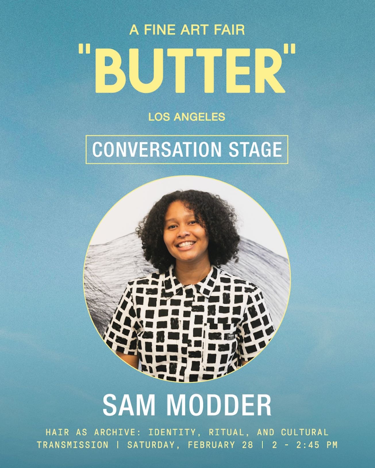 Come say hi and hear me talk about art and hair alongside some other amazing artists @butterartfair