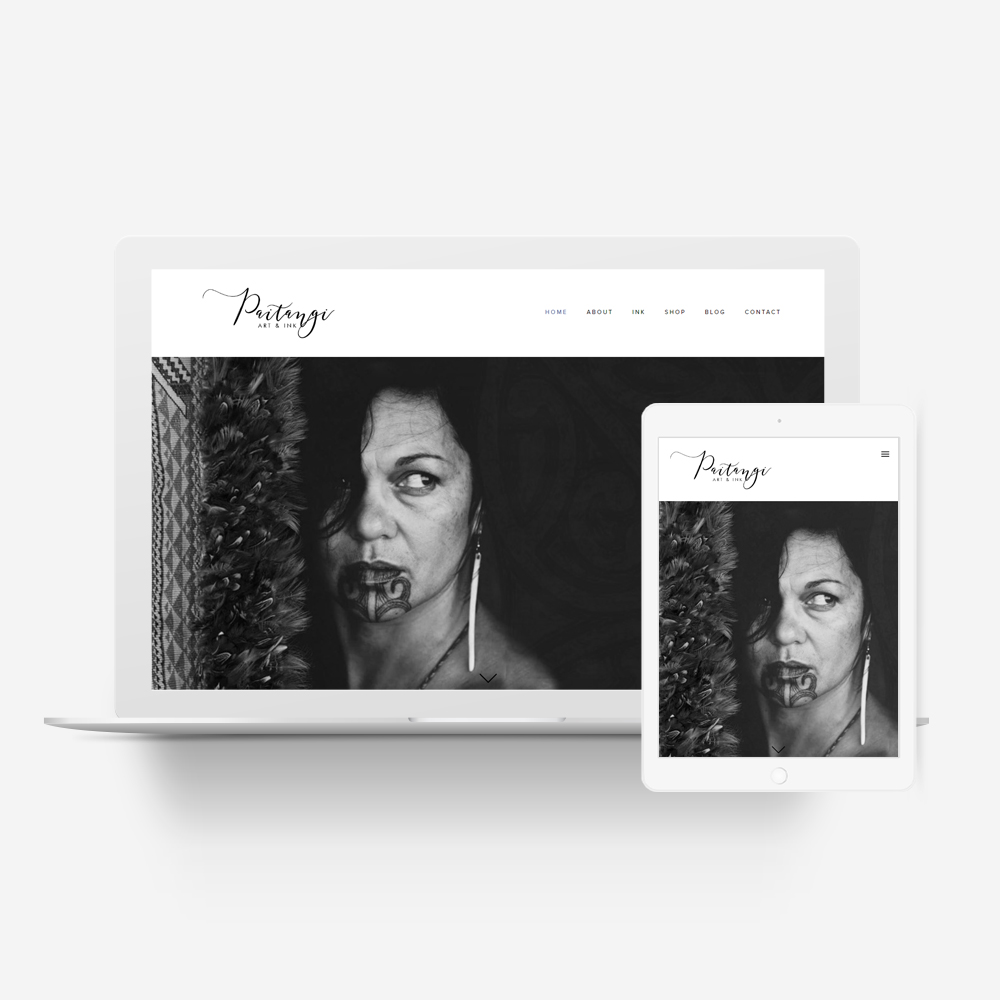 Website design for Maori Ta Moko Artist Paitangi Ostick