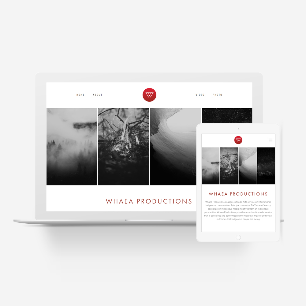 Website design for Maori film and television editor Tia Taurere Clearsky of Whaea Productions