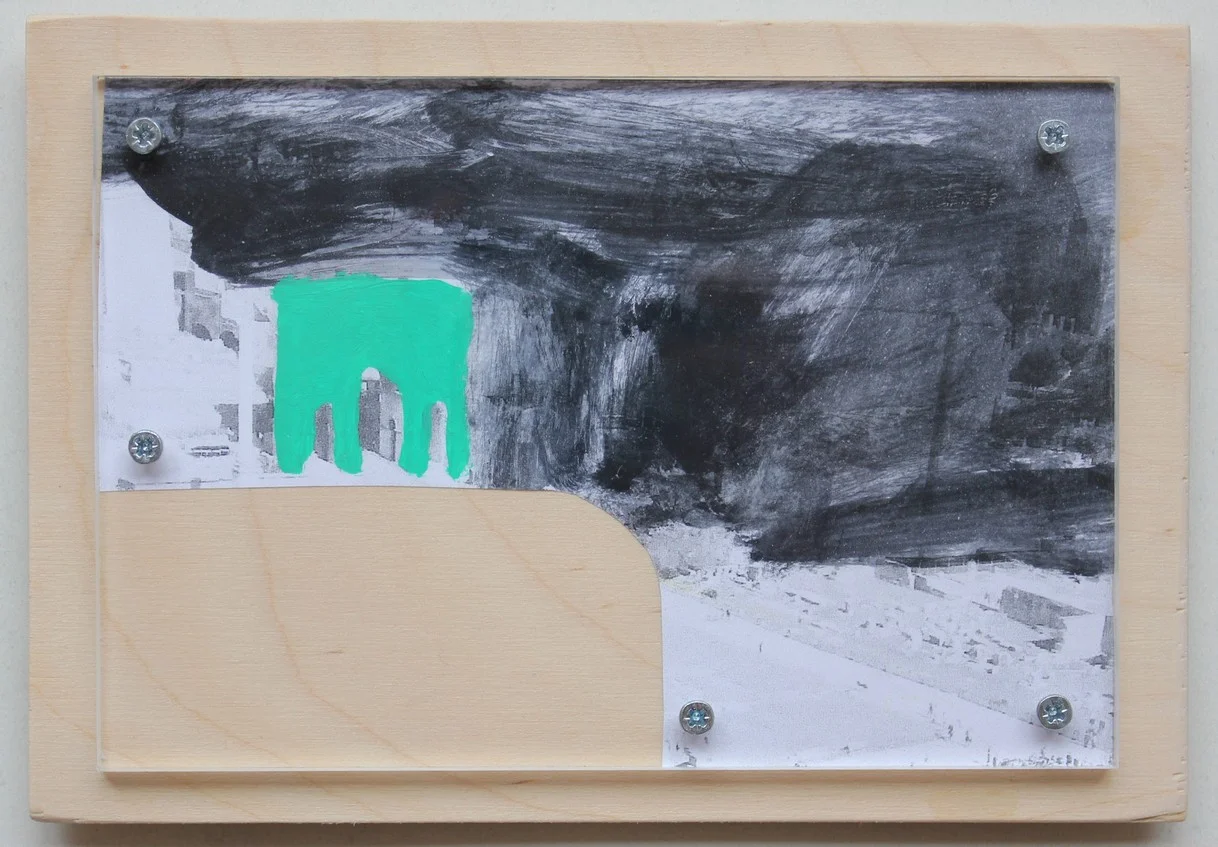 'Green Arch', assemblage (12 x 18cm), 2016