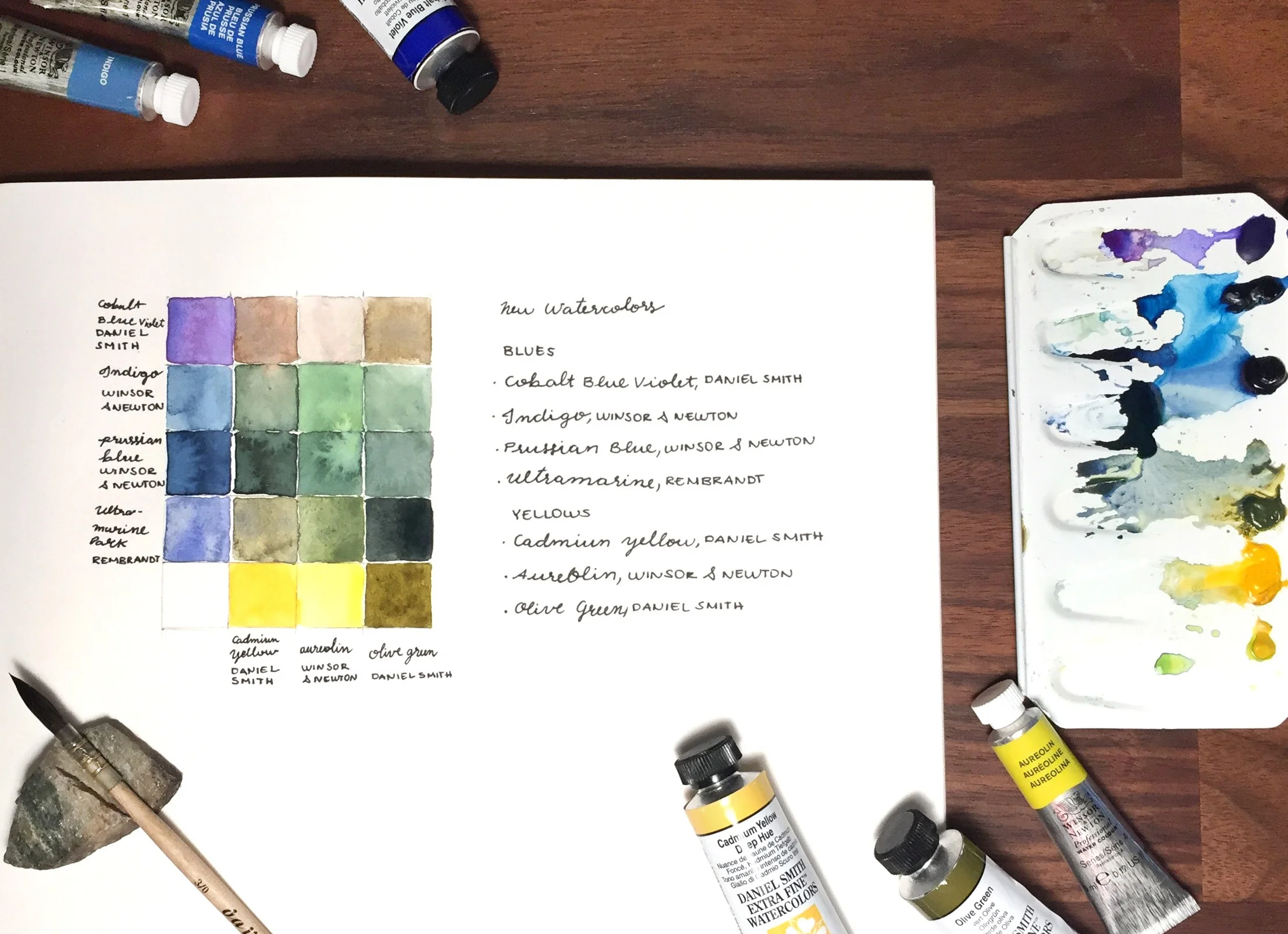 Colour Study using yellows &amp; blues