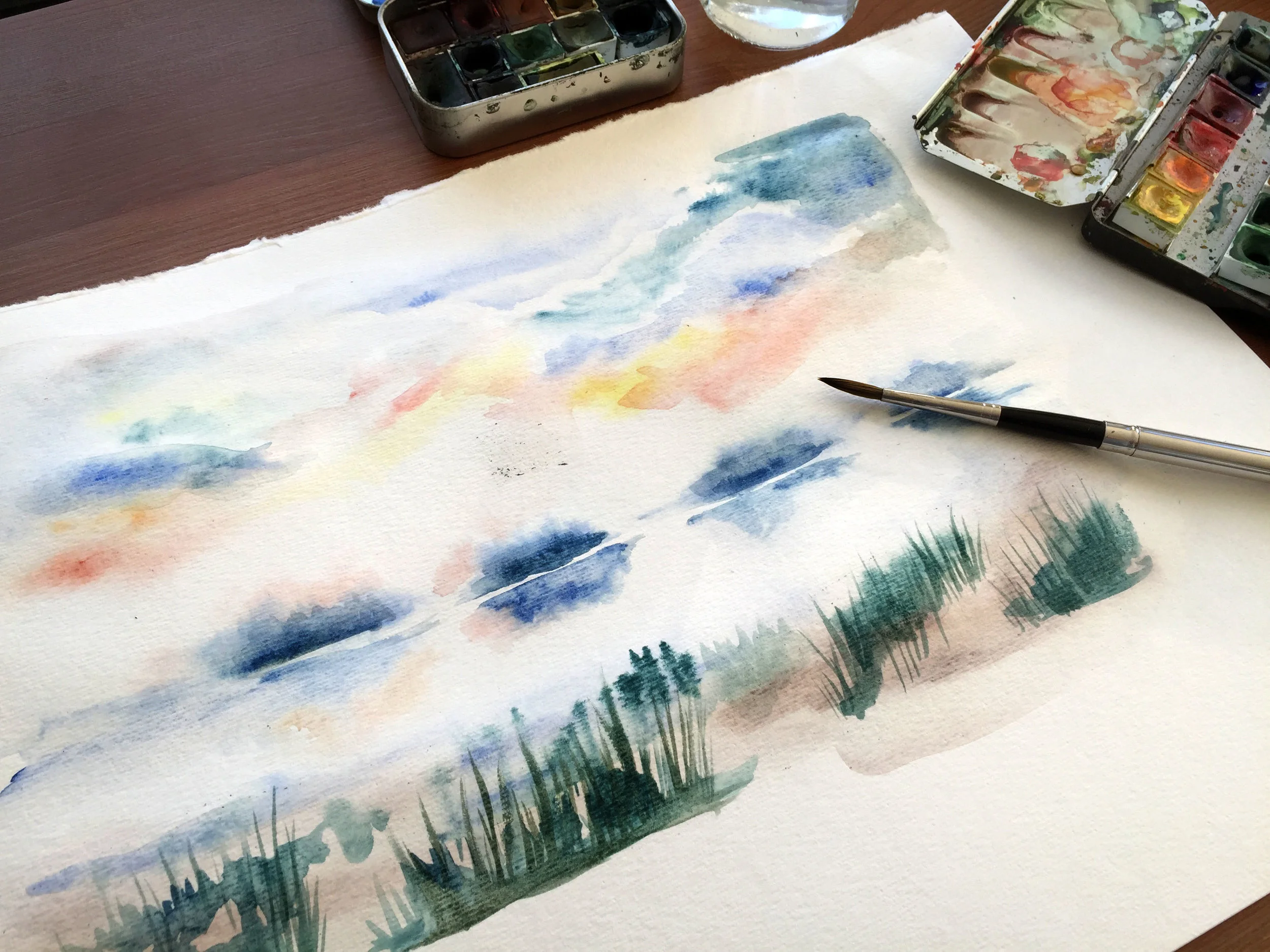 Intro to Watercolour – 6 Sessions (Basic) + 3 Sessions (Advanced)