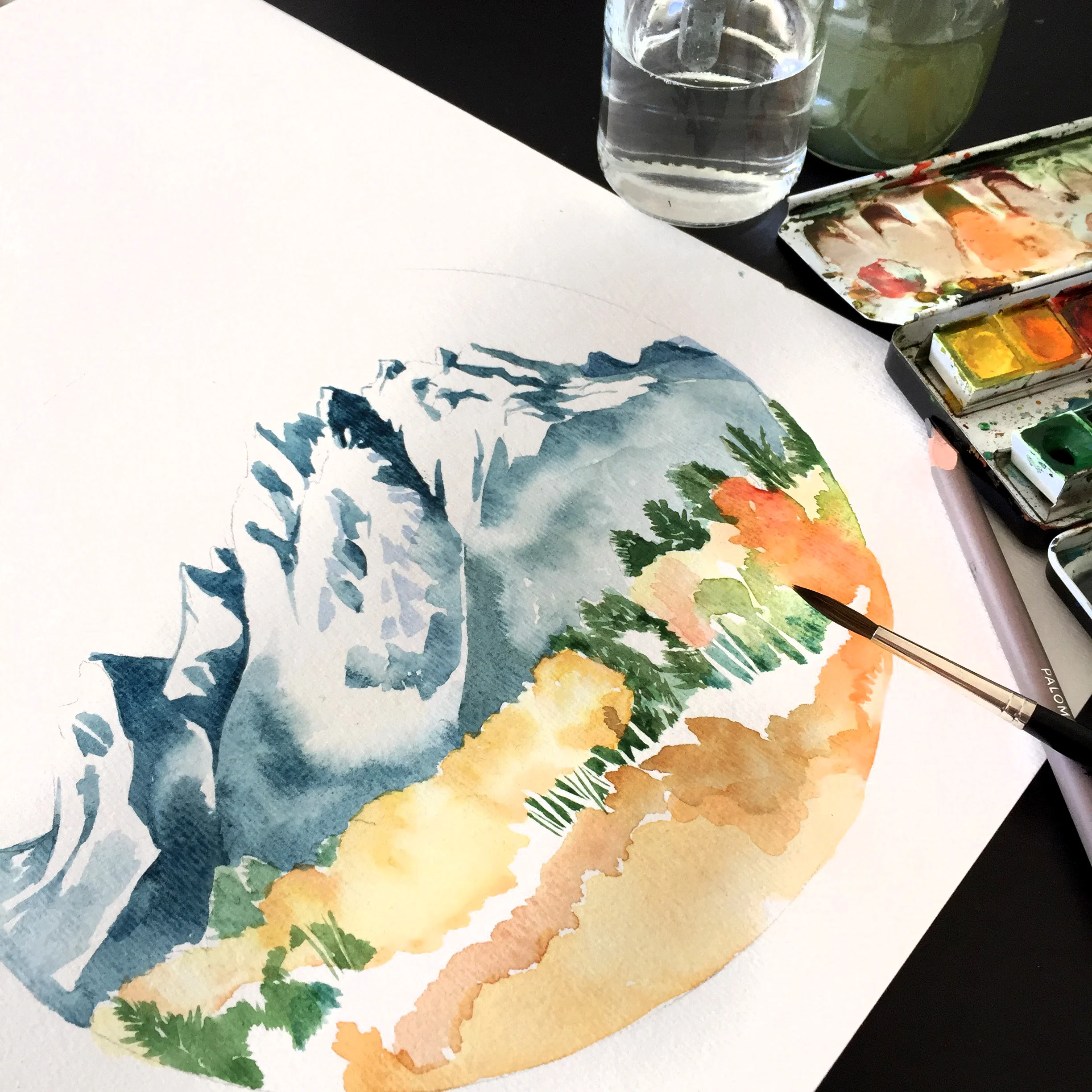 Landscape Illustration – The Rocky Mountains