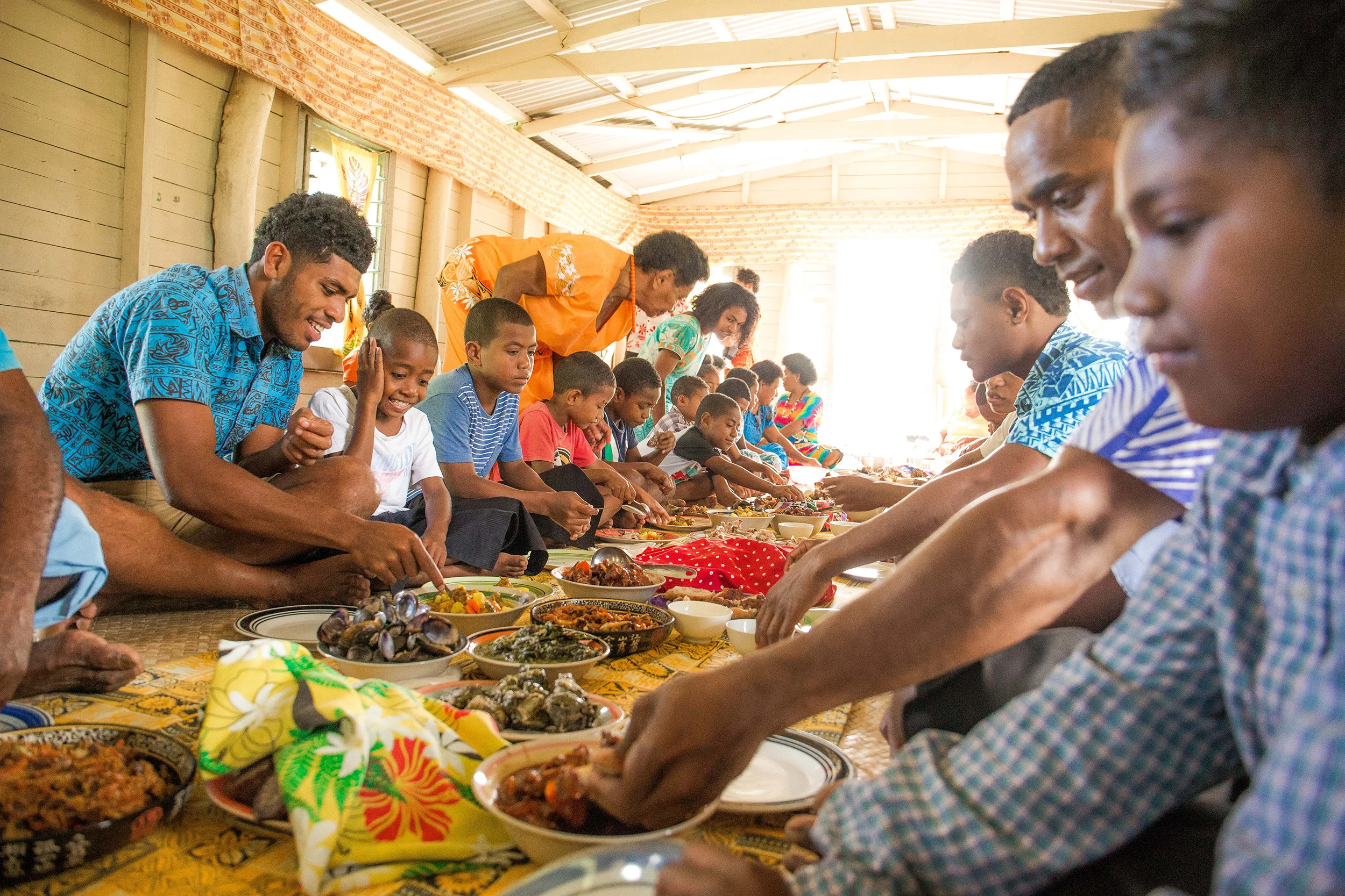 Fijian dinner parties involve LOTS of food