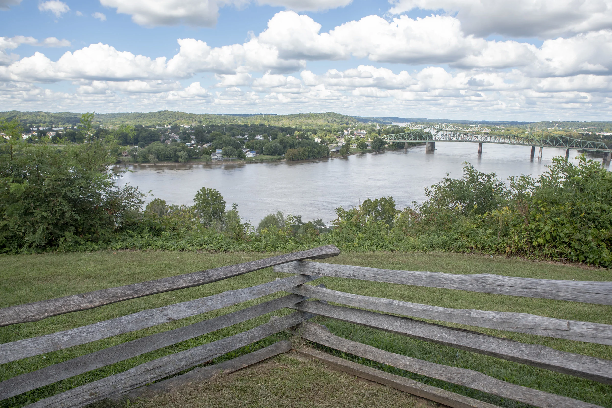 The view from Fort Boreman Park which overlooks the city of Parkersburg. Fort Boreman Park is a frequent stop for Calvin and his close friends while out riding.