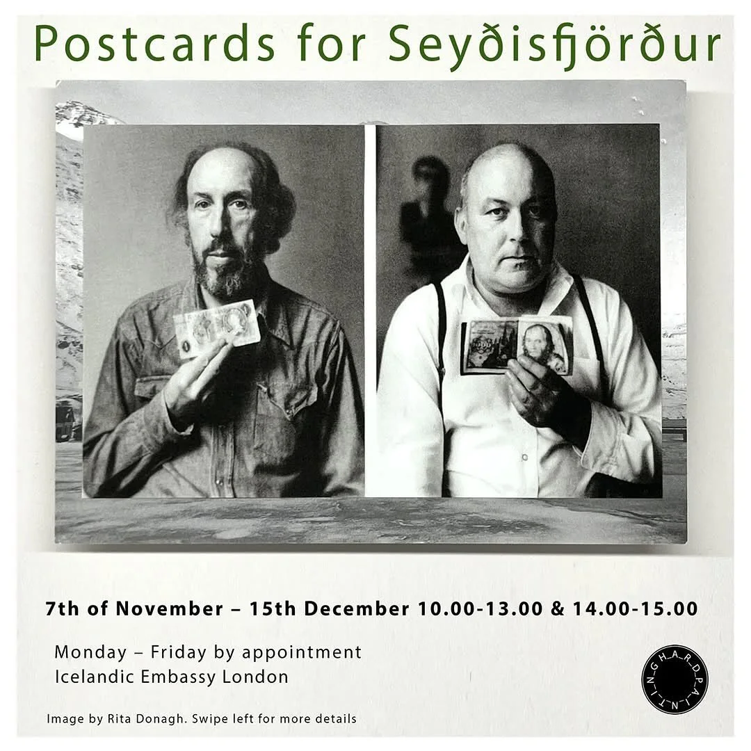 Delighted to have created several postcards for this great postal project, one featuring chocolate and birdseed in homage to Dieter Roth. 

Get @reshare_app &bull; @h_a_r_d_p_a_i_n_t_i_n_g 
We are thrilled to be taking Postcards for Seydisfjordur to 