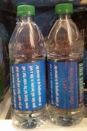 Cold water for the outreach. We couldn't afford Fiji water, but we showed our city some Dasani-love.