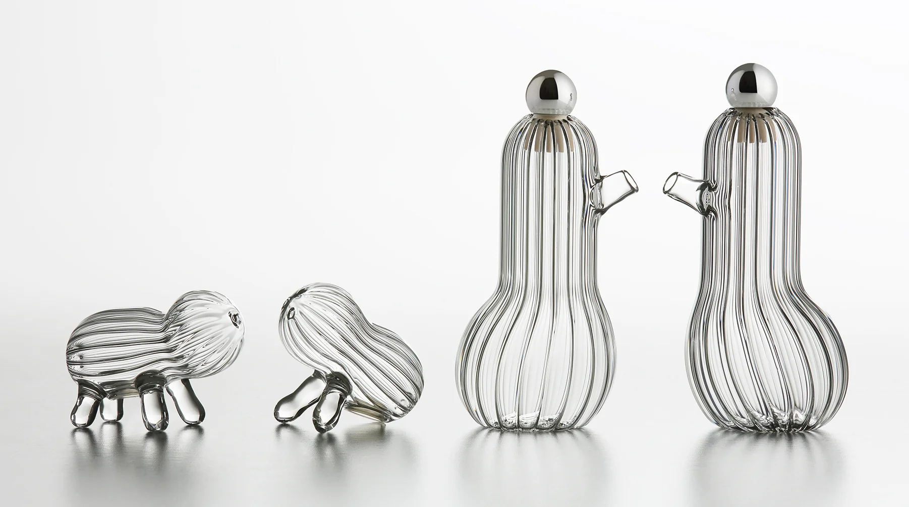  A tableware collection in handblown glass for  Paola C.  