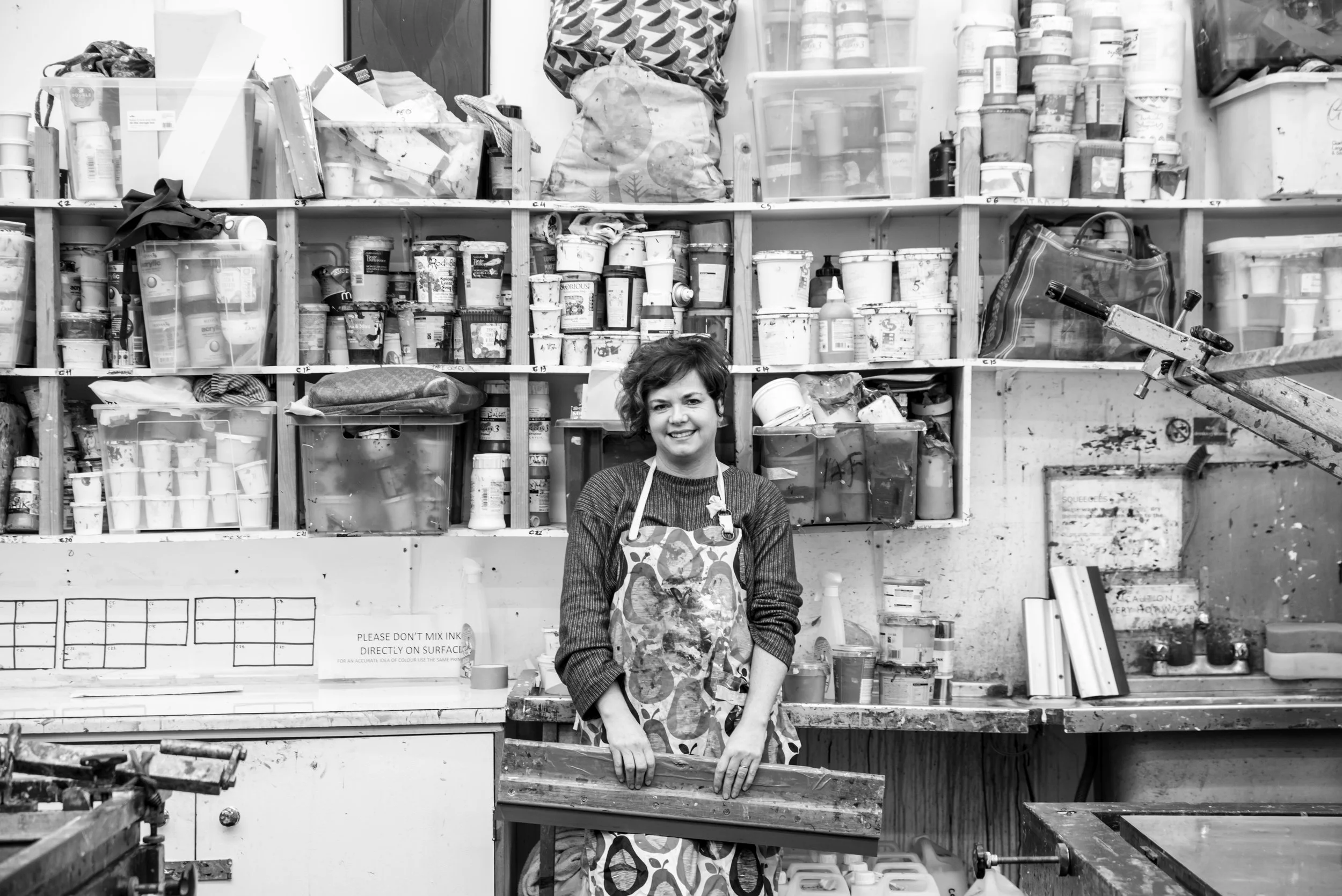 Jane Ormes in her studio