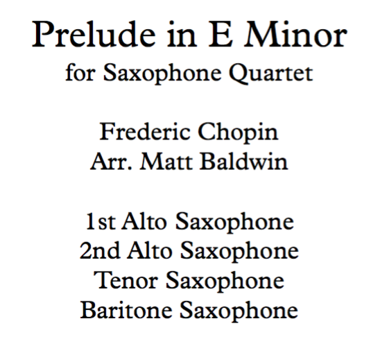 Prelude in E Minor