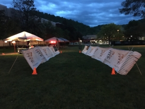The calm before (actually after) the storm. The clouds roll away, and we get ready for racing.