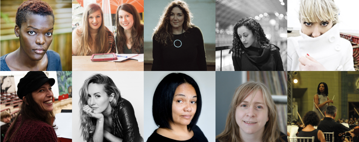 Sheila Atim, Bella Barlow & A.C. Smith, Sara Colman, Rosabella Gregory, Gwyneth Herbert, Sarah Llewellyn, Kate Marlais, Zara Nunn, Susannah Pearse, Shirley Thompson