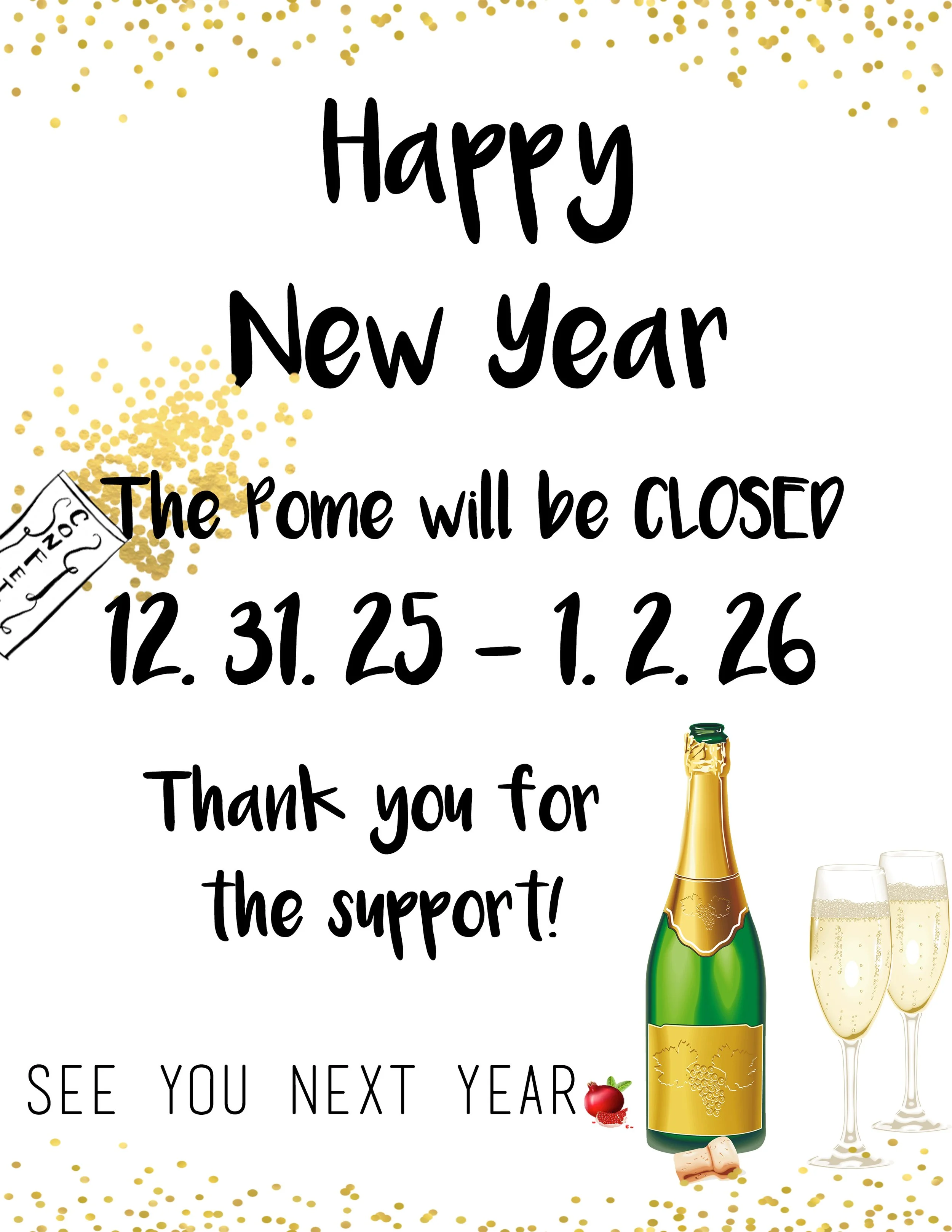 Closed for Holiday Reminder