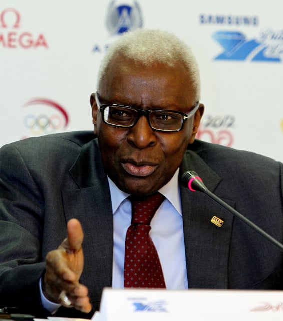 Former IAAF President Lamine Diack of Senegal (Doha Stadium Plus Qatar photo)