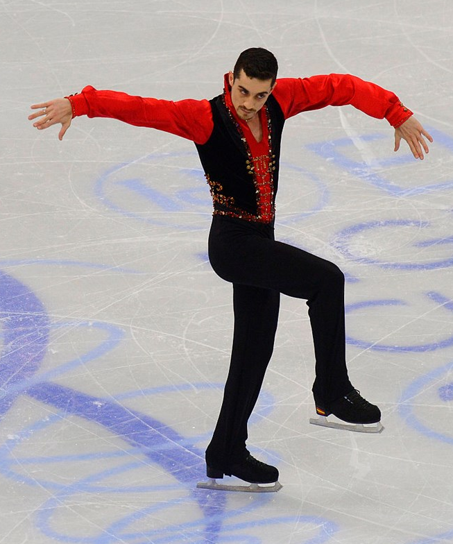 Javier Fernandez at the European Championships (ISU photo)