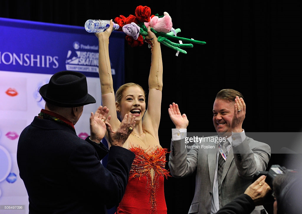 A triumphant Gracie Gold at January's U.S. Figure Skating Championships. She has not had such moments internationally. (Getty Images / Hannah Foslien) 