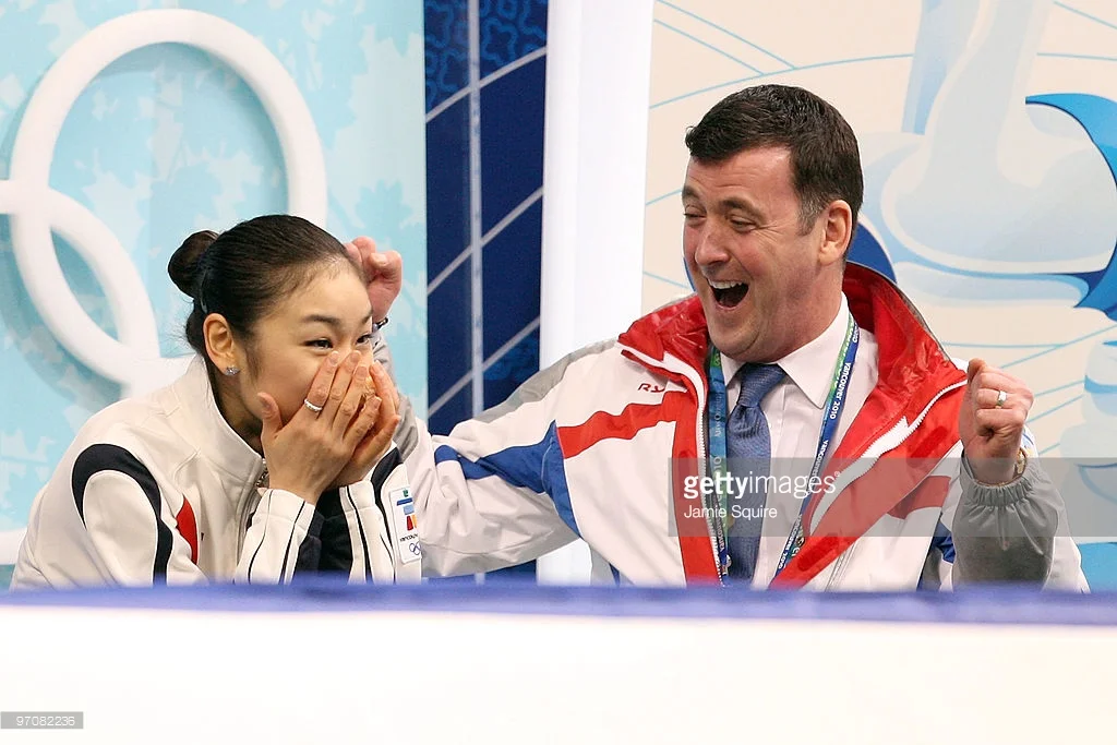 Yu-Na Kim and Brian Orser at her moment of triumph in the 2010 Olympics (Getty Images / Jamie Squire)