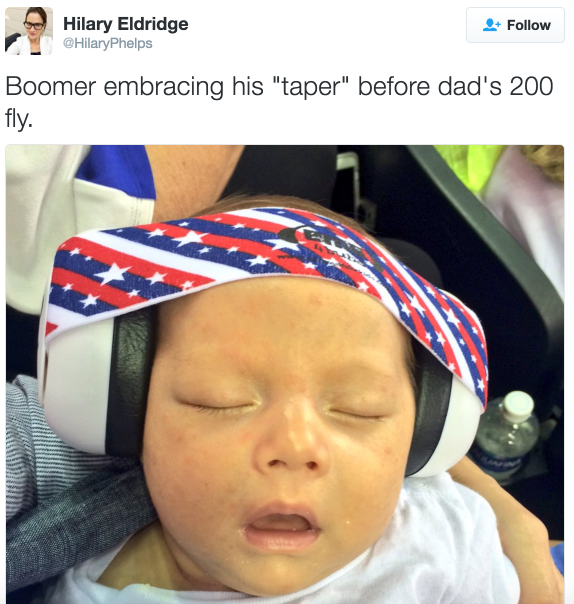 Michael Phelps' infant son. Tweet from his sister, Hilary.