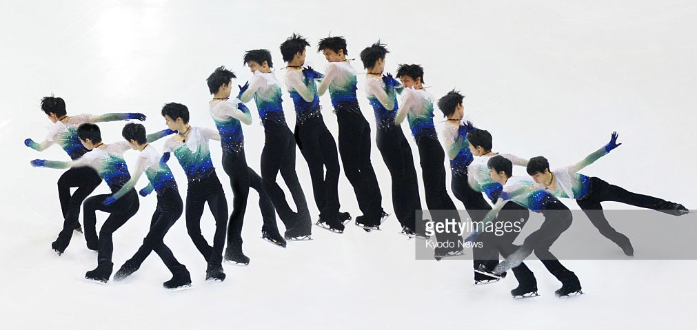 Yuzuru Hanyu of Japan executing a quad loop at the Grand Prix Final. Earlier this season, Hanyu became the first to land this type of quadruple jump in competition. 