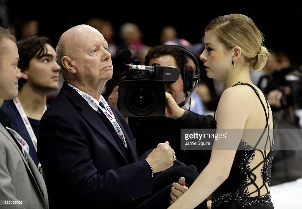 Frank Carroll and Gracie Gold looked like ships passing in the night after the free skate at nationals