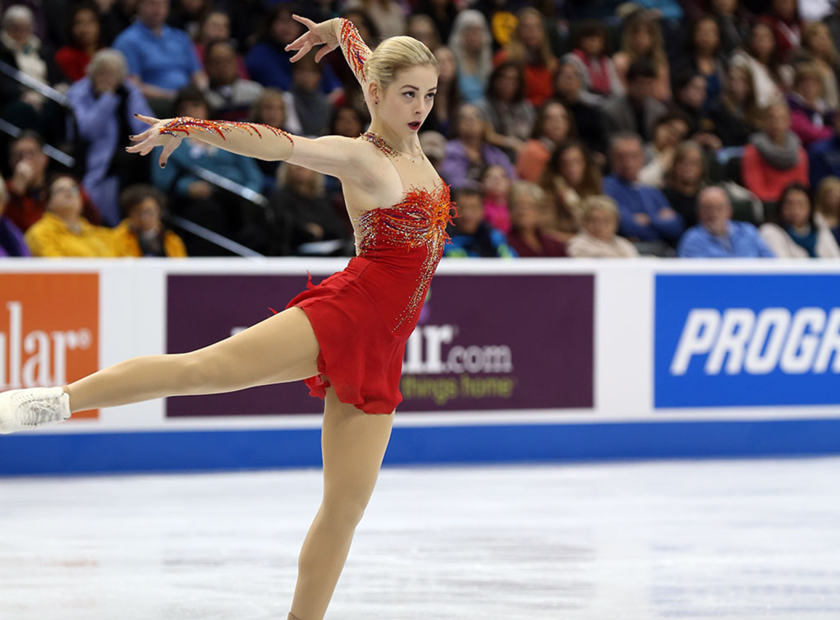 Gracie Gold during one of the best performances of her career: the free skate that gave her the 2016 U.S. title. (U.S. Figure Skating / Jay Adeff)