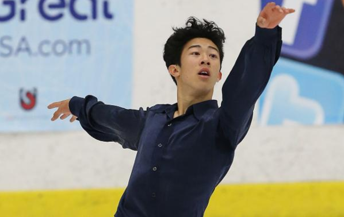 Nathan Chen during his winning free skate at the U.S. International Figure Skating Classic (IceNetwork photo)