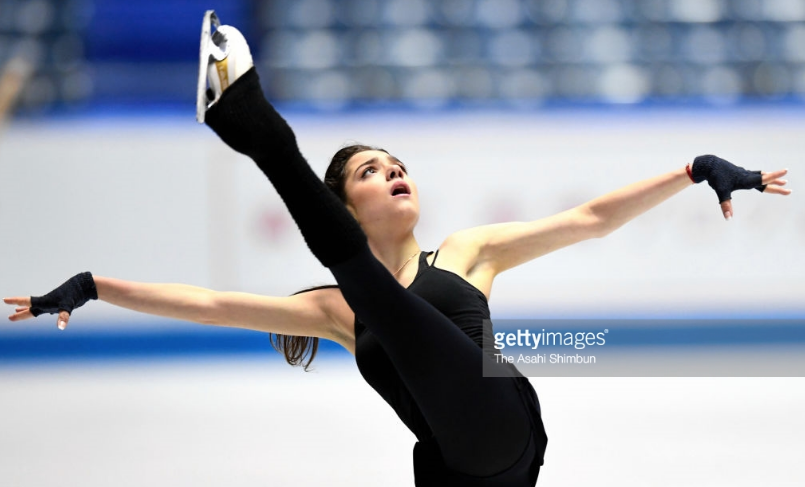 Russia's Evgenia Medvedeva strikes a captivating pose.
