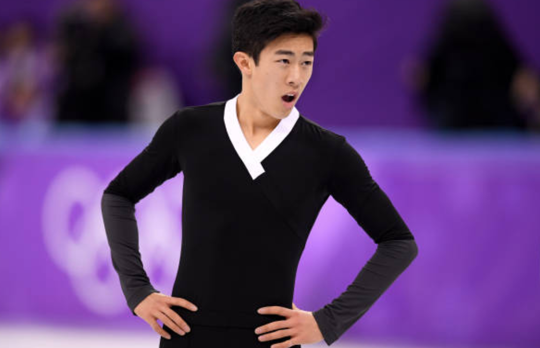A historic free skate left Nathan Chen gasping for air. (Getty Images)
