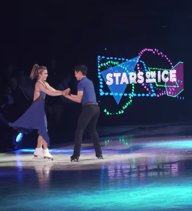 Ashley Wagner and Nathan Chen as dance partners in "The Shape of You." (NBC Sports screenshot) 