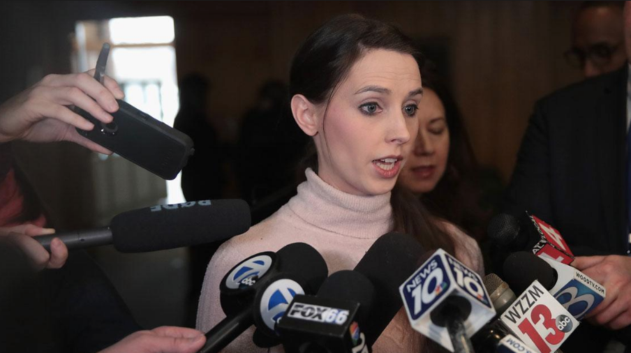 Rachael Denhollander, the first woman to publicly accuse Larry Nassar of assault, told the press Tuesday “the report is the tip of the iceberg” and called for further investigation.