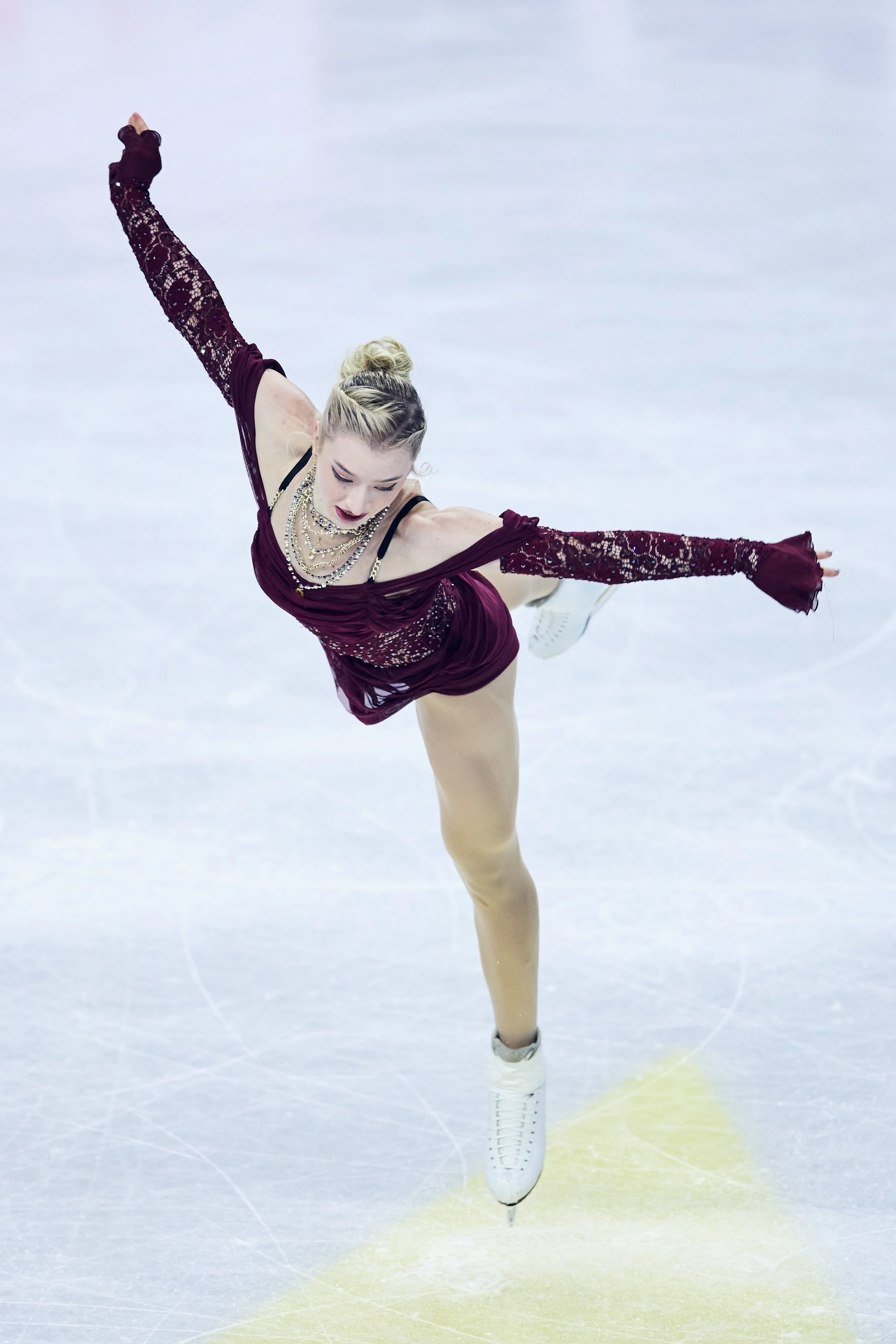 Amber Glenn in medal position after worlds short program