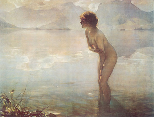 Artist credit: Matinée de Septembre, September Morn circa 1912 by Paul Chabas