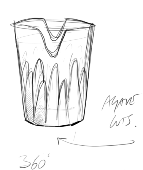 Agave leaf concept sketch