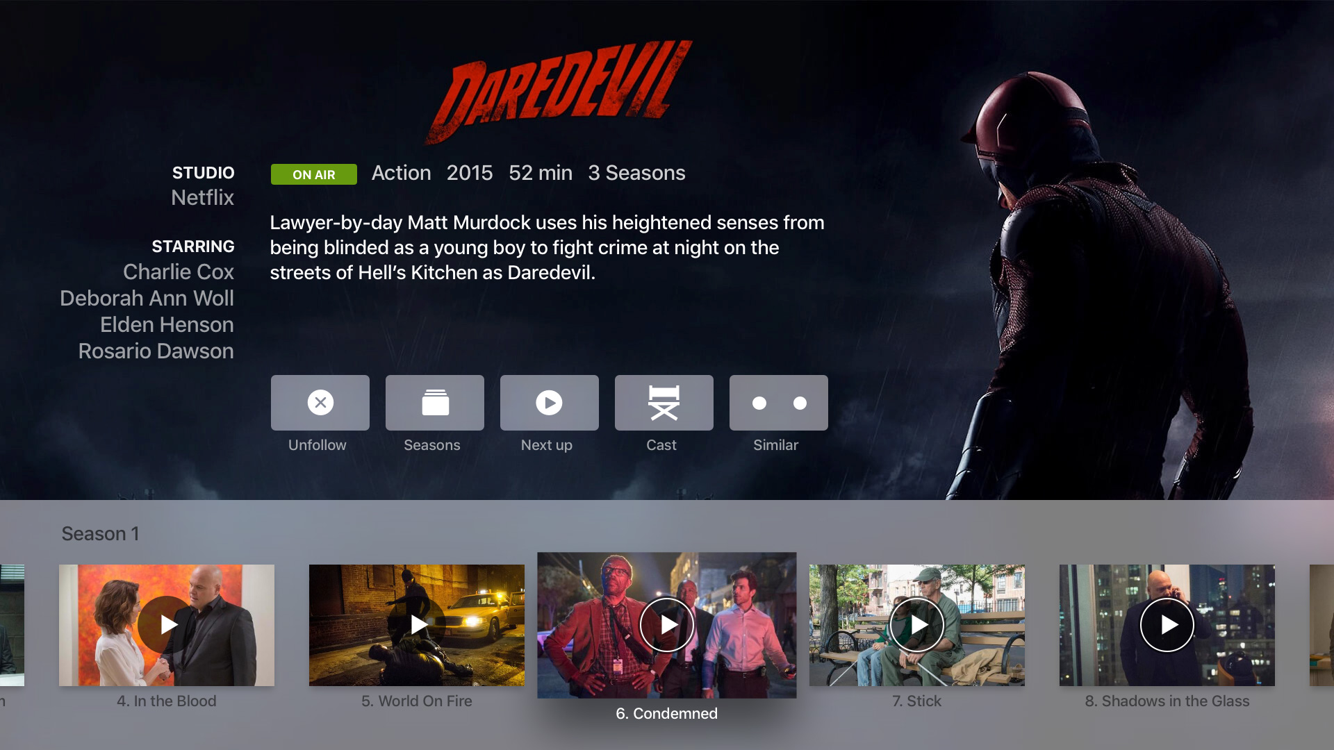 New premium interface for tvOS