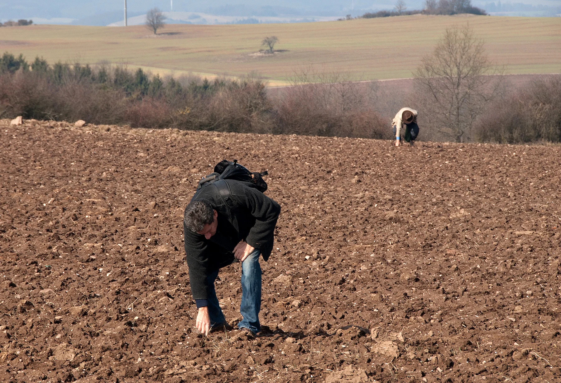 Fady Kamar and Rijk VanDerLinde collecting agates in the fields near Freisen.jpg