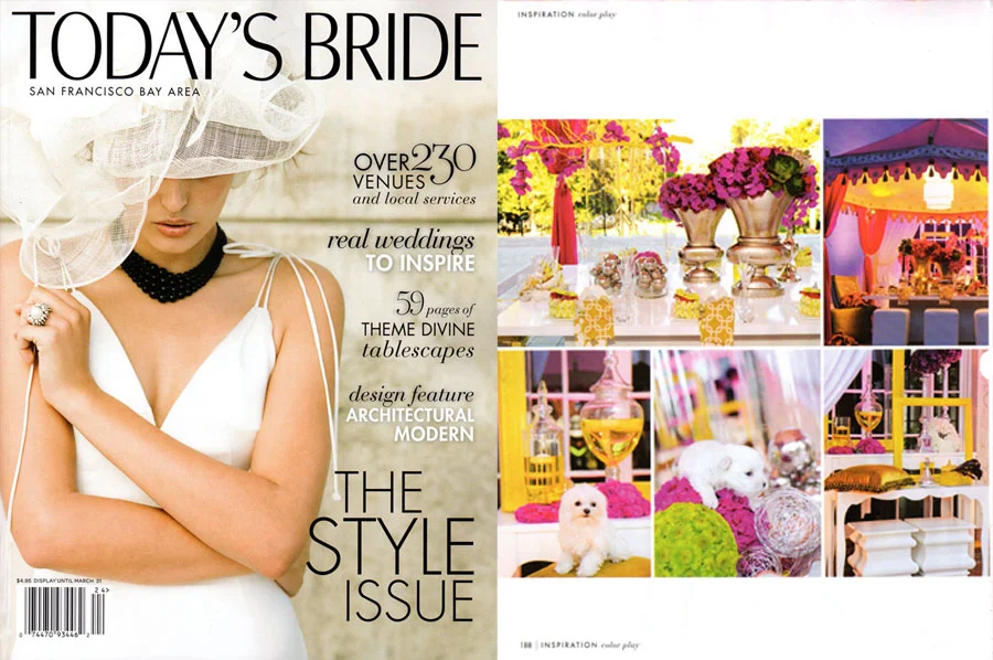 Raj Tents Todays Bride Pavilion photo shoot sweet and sassy color play cover