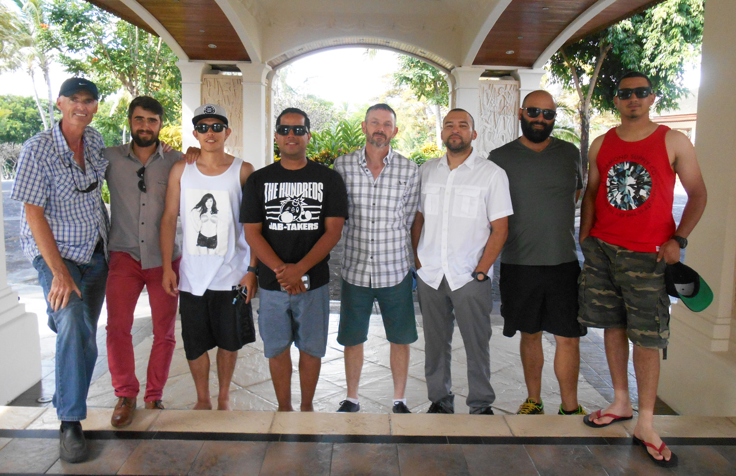 Raj Tents Founder Maurice Walsh at far left