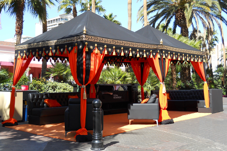 Raj Tents Double Black and Orange Pergola Bar Tent.jpg