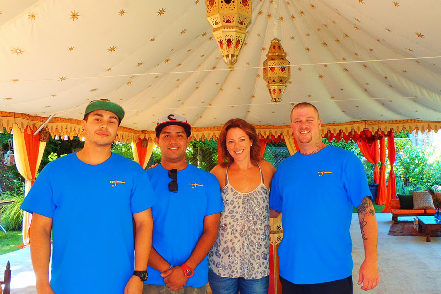 Raj Tents crew with Sarah McLauchlan 2012.jpg