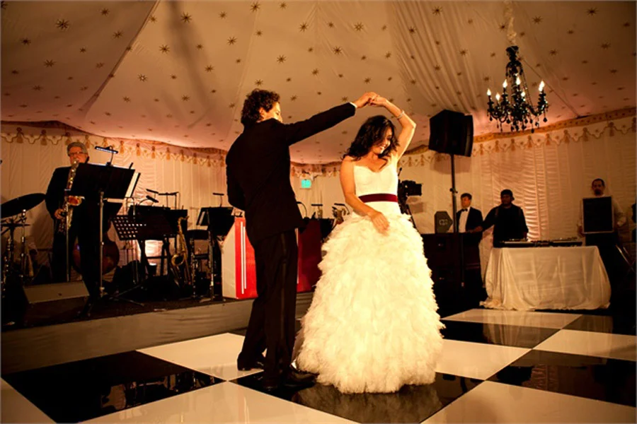 Ivory Tent for Shannen Doherty and Kurt Iswarienko's Malibu Wedding