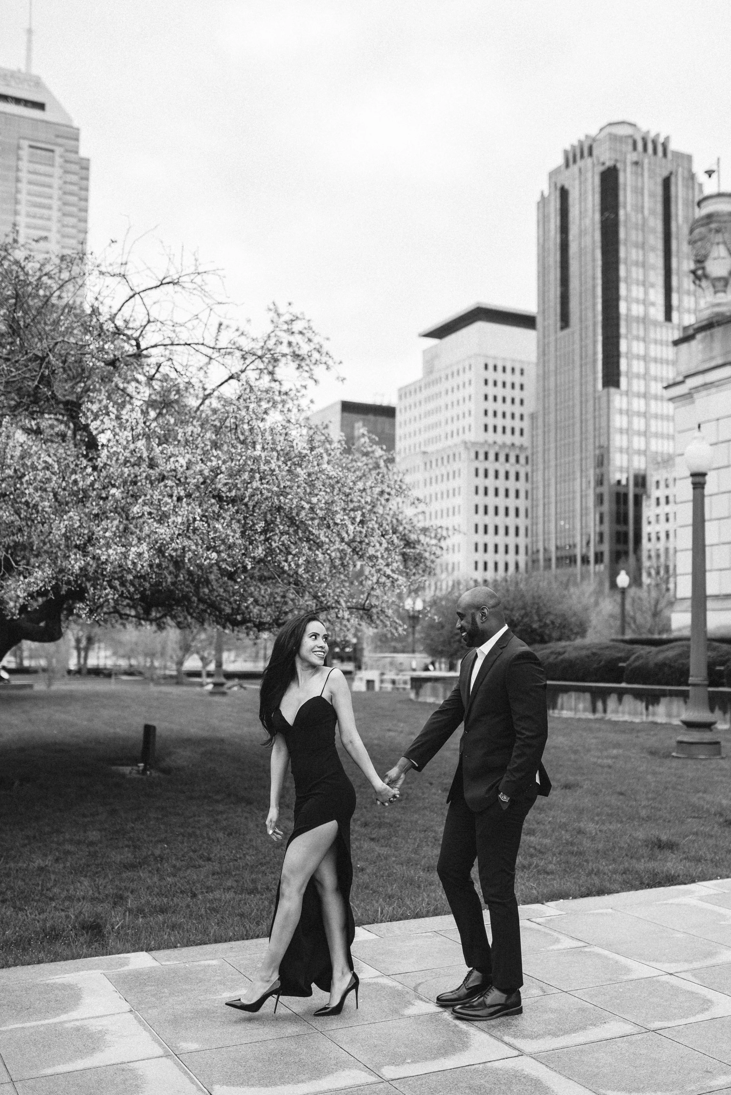 Timeless Black and White Engagement Photos