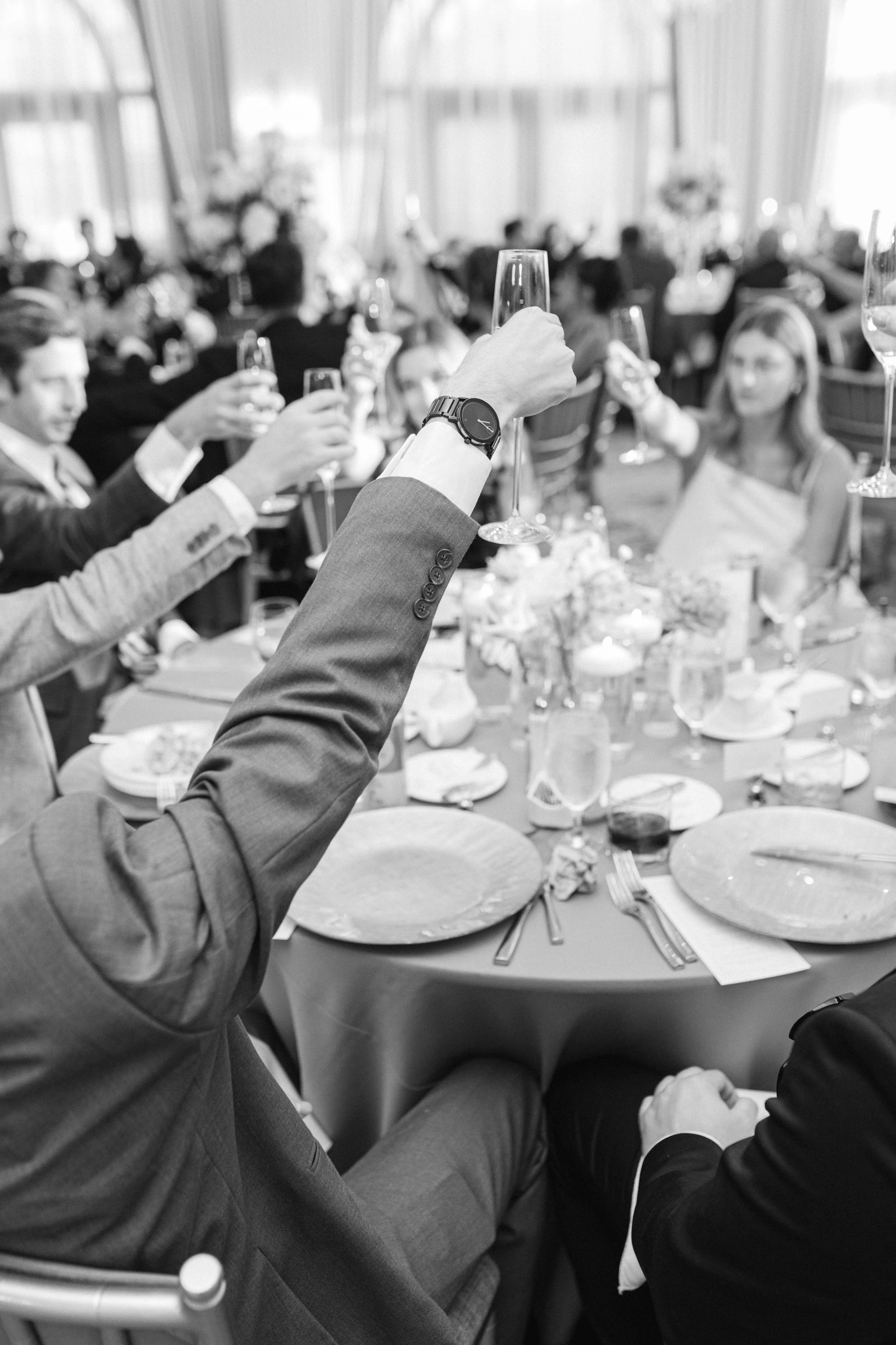 Kristen Bowen Photography, Indianapolis Wedding Photographer, Hotel Carmichael Wedding, Reception, Toasts