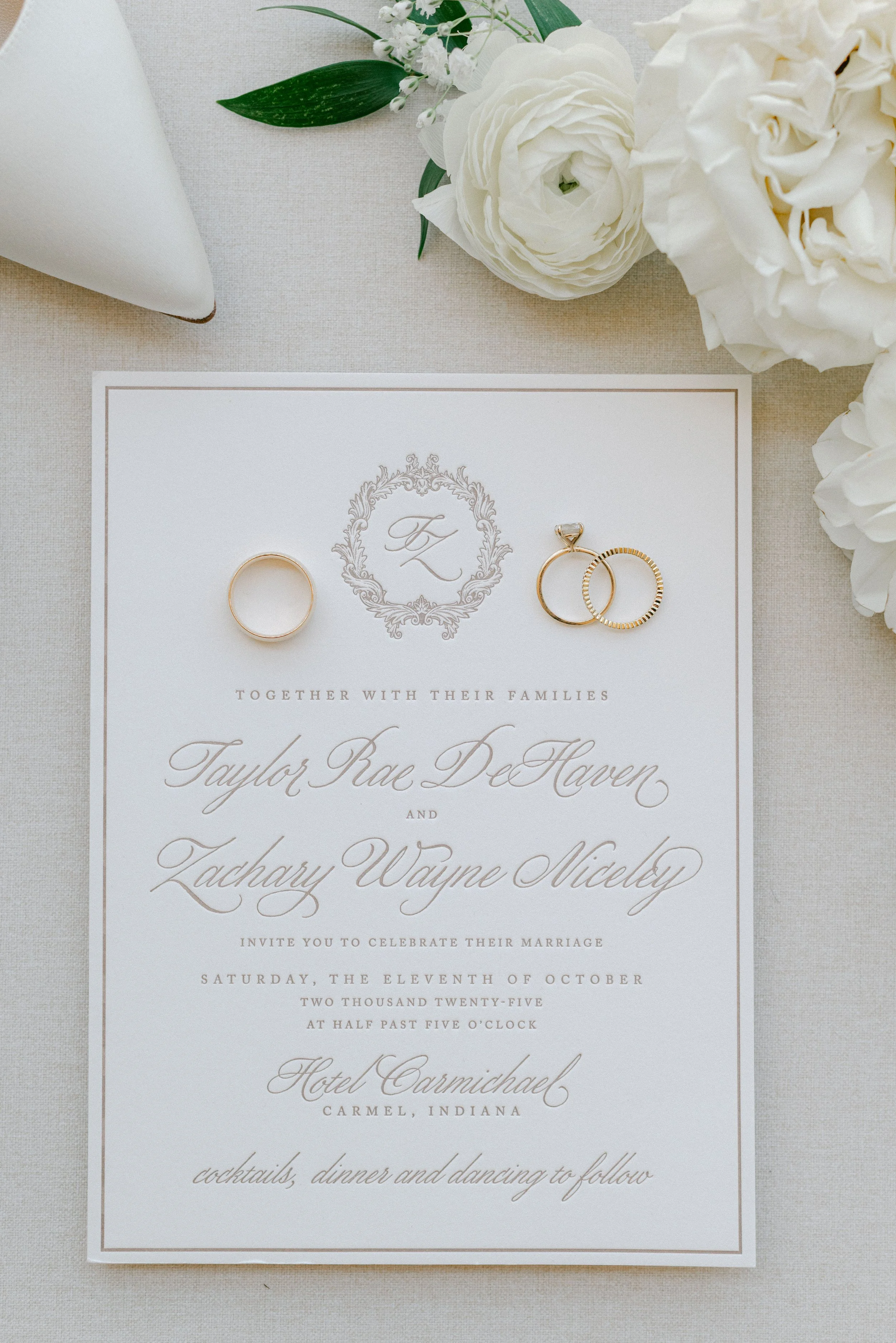 Kristen Bowen Photography, Indianapolis Wedding Photographer, Hotel Carmichael Wedding, Wedding Details