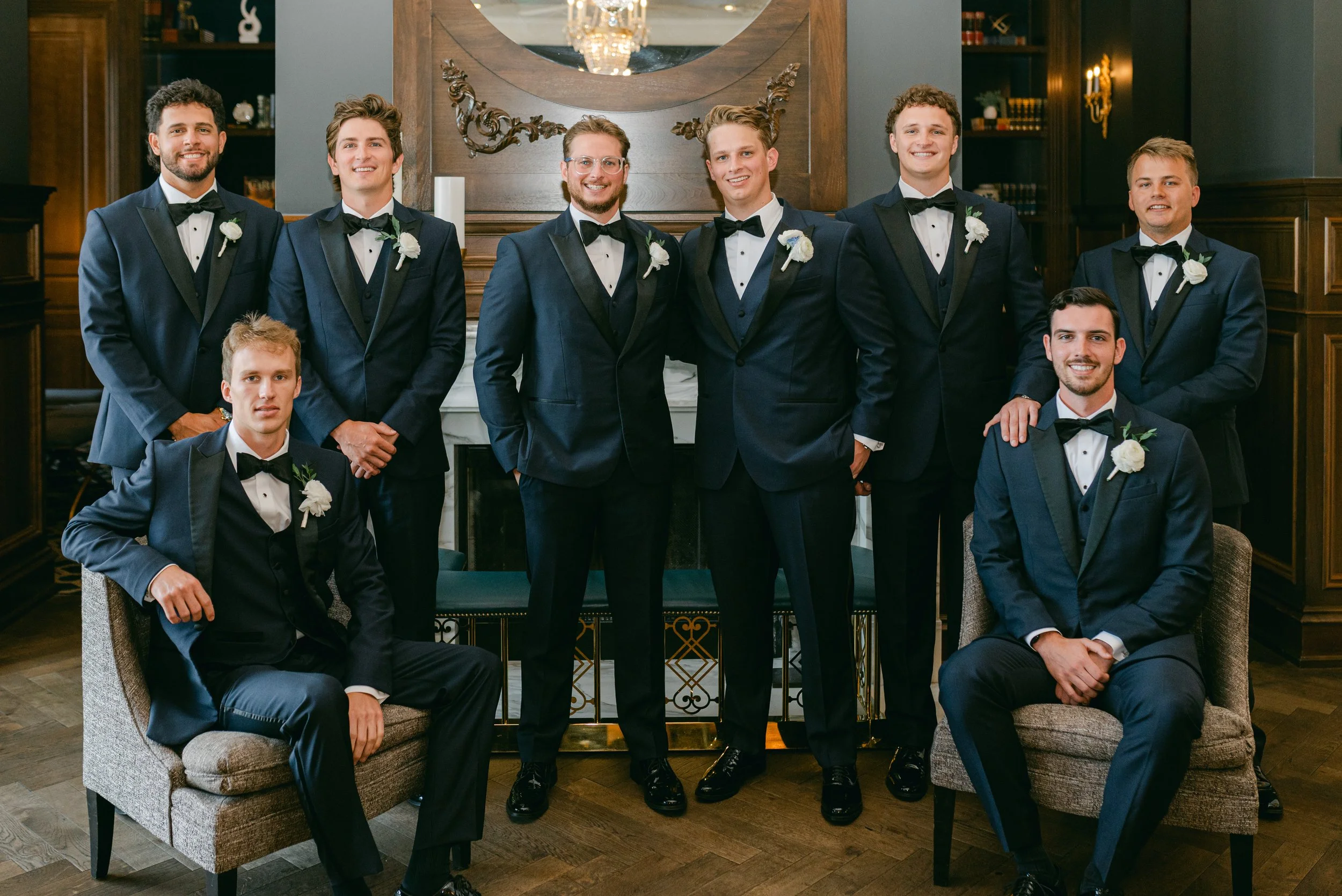 Kristen Bowen Photography, Indianapolis Wedding Photographer, Hotel Carmichael Wedding, bridal party photos