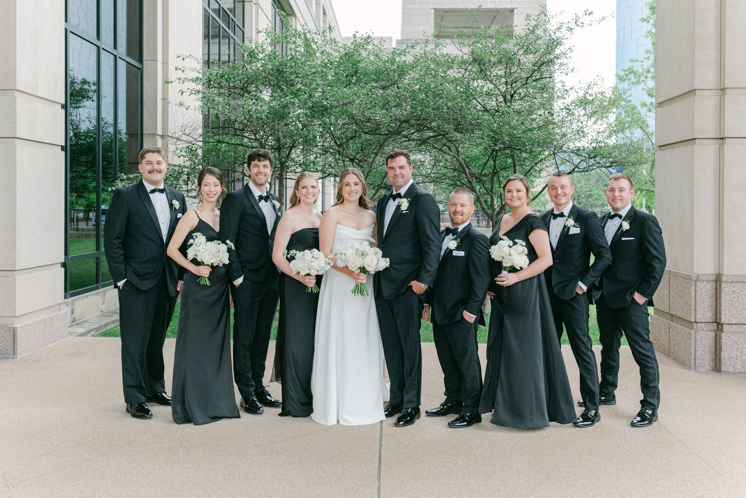 Kristen Bowen Photography, Indianapolis Wedding Photographer, Indiana State Museum Wedding, Bridal Party Portraits