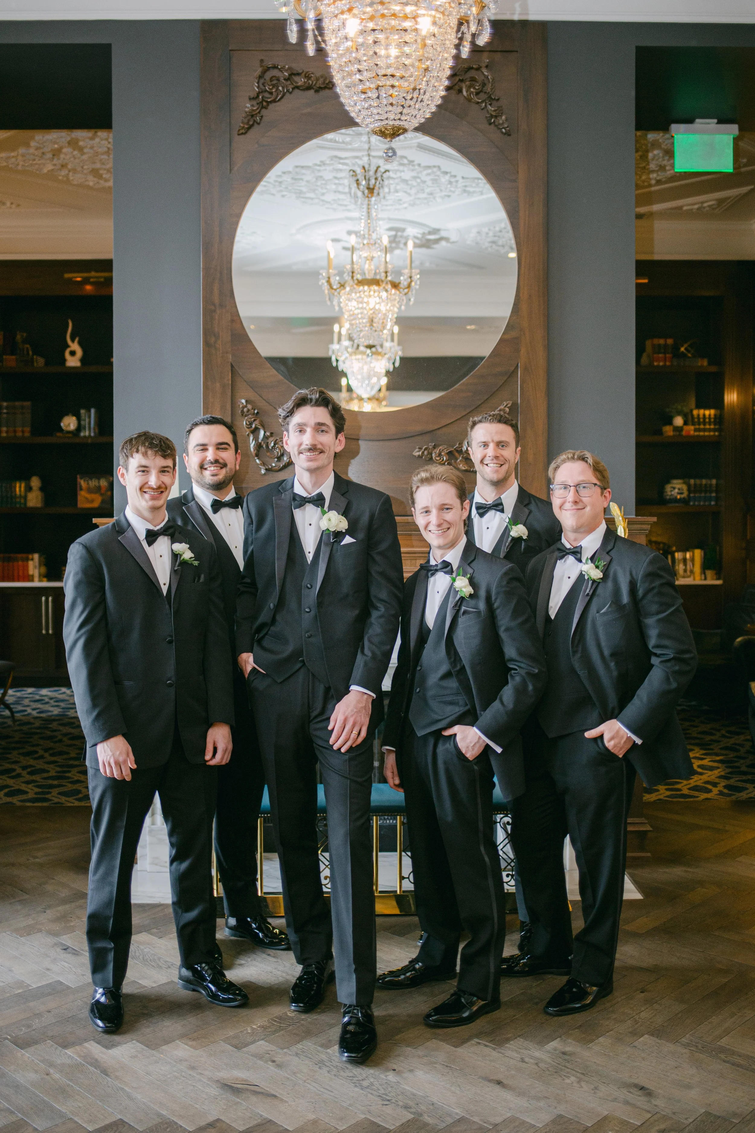 Kristen Bowen Photography, Indianapolis Wedding Photographer, Hotel Carmichael Wedding, Bridal party portraits