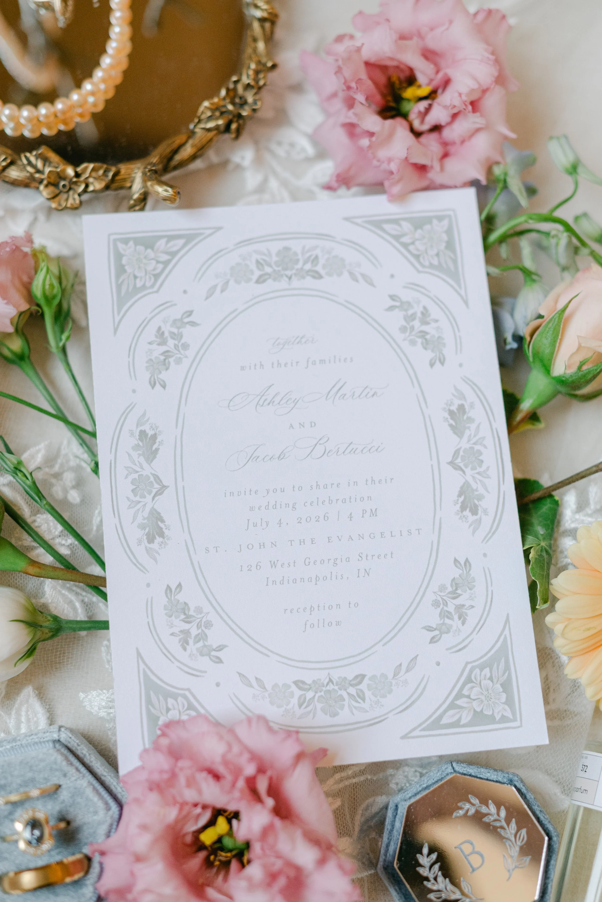 Kristen Bowen Photography, Indianapolis Wedding Photographer, Union Station Wedding, Details, Flatlay